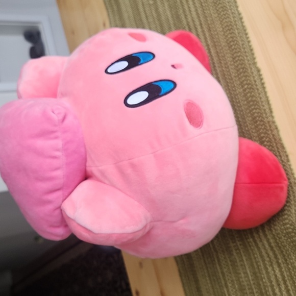 Large Nintendo Video Game Character Kirby Heart Pink Plush Toy 15" - Picture 12 of 15